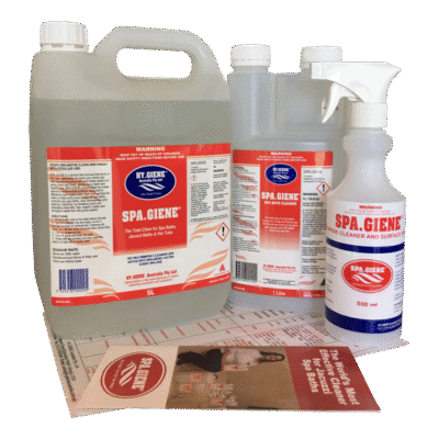 Spa Bath Sanitiser Spa.Giene 5L Starter Pack for spa bath cleaning and salon hygiene