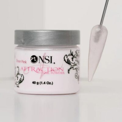Sheer Pink Nail Powder NSI Attraction 40g acrylic powder for professional nail enhancements