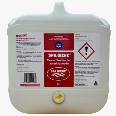 Spa Bath Cleaner Sanitiser Spa.Giene 15L for spa bath cleaning wet area hygiene and salon use