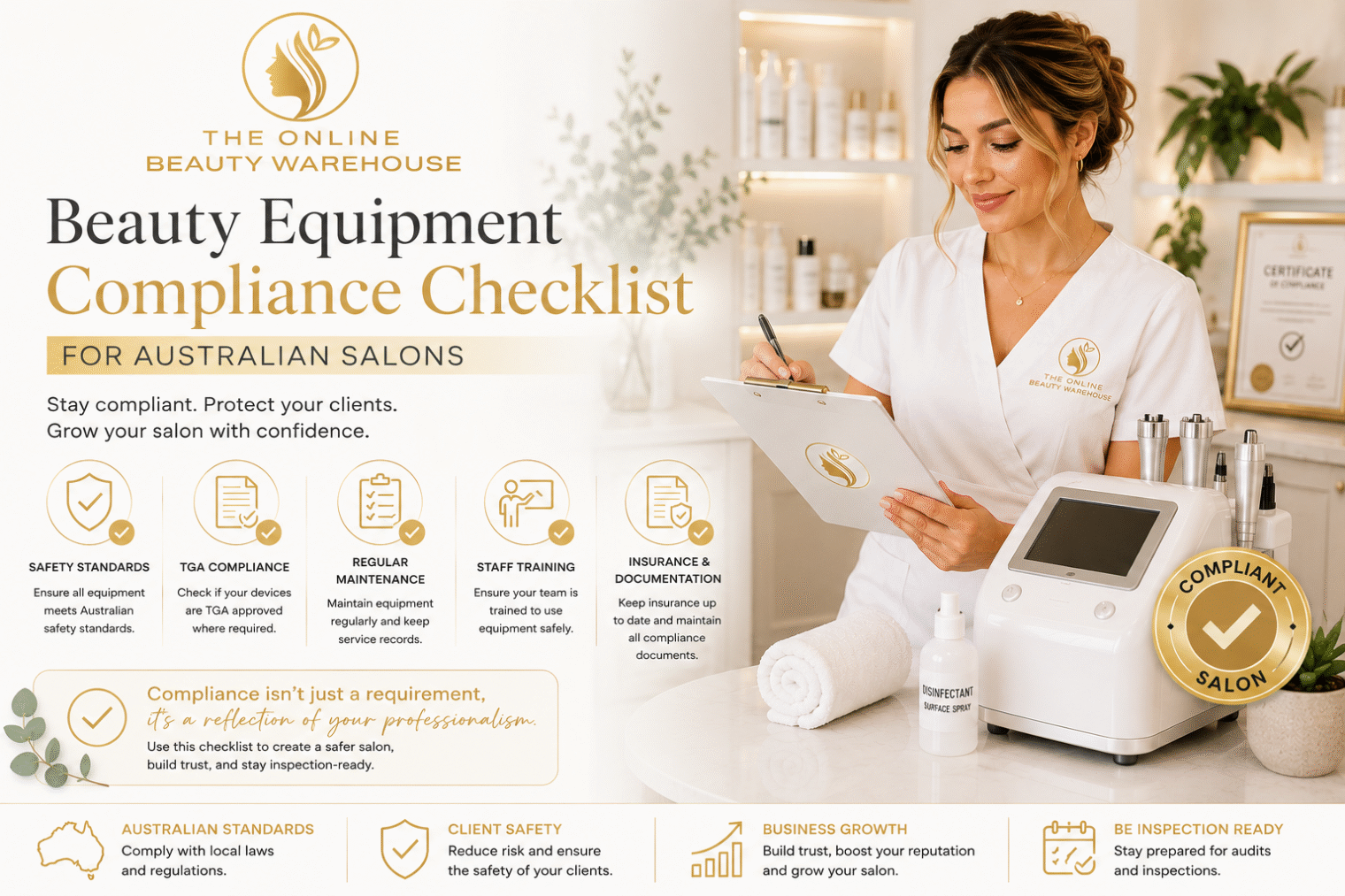 Beauty Equipment Compliance Checklist for Australian Salons