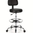 Stool With Back tall black adjustable beauty salon stool