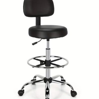 Stool With Back tall black adjustable beauty salon stool