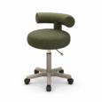 Cloud Beauty Stool Olive adjustable salon stool with wheels