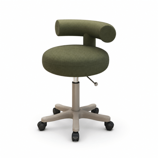 Cloud Beauty Stool Olive adjustable salon stool with wheels