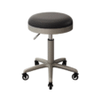 Matte Chrome Beauty Stool Black adjustable salon stool with wheels