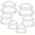 Silicone cupping set with six flexible massage cups