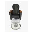 Noir Luxe black massage pedicure chair with foot spa basin