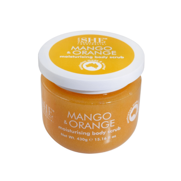 Mango orange body scrub 430g SHE Australia