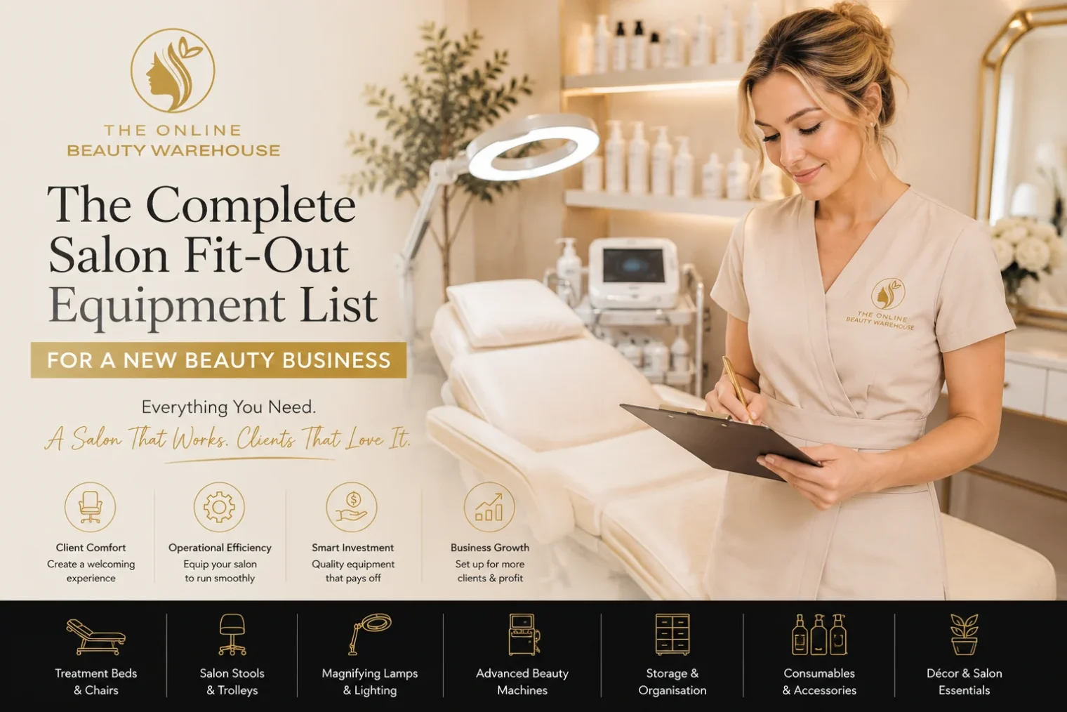 The Complete Salon Fit-Out Equipment List for a New Beauty Business