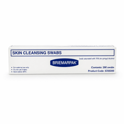 Briemarpak Alcohol Swabs 70% isopropyl alcohol 200 pack