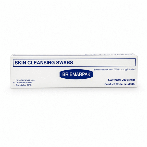 Briemarpak Alcohol Swabs 70% isopropyl alcohol 200 pack