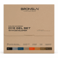 Bronsun Dye Gel Set with eight eyebrow and eyelash shades and developers