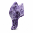Fish Tail Gua Sha in polished purple amethyst stone