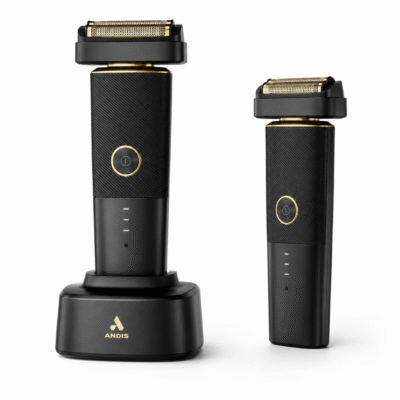 Andis reSURGE Shaver with black charging base