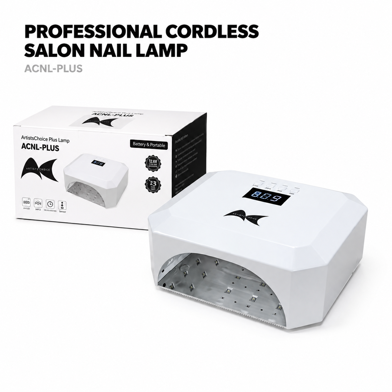 Artist’s Choice ACNL-PLUS Cordless Salon Nail Lamp