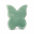 Butterfly Gua Sha Tool in polished green aventurine stone