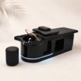 Black Spa Deluxe Japanese Head Spa with plumbed basin and water halo