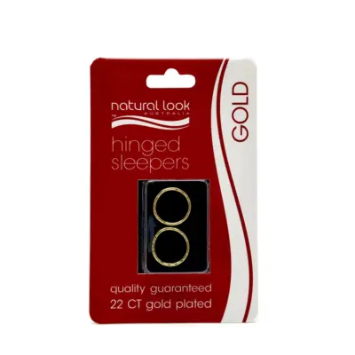 Faceted Sleepers - 10mm Gold