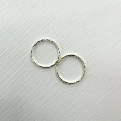 Faceted Sleepers Silver - 10mm
