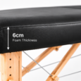 Extra Plush Massage Table with 6cm padding and wood legs