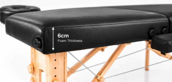 Extra Plush Massage Table with 6cm padding and wood legs