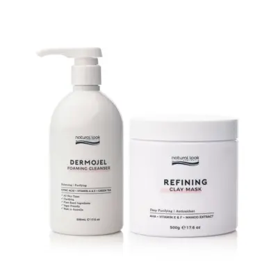 Dermojel & Refining Clay Mask - Pore Refining Duo - 500ml & 500g