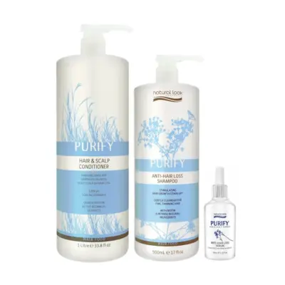 Anti-Hair Loss Shampoo & Conditioner + Serum - 500ml & 1L Bundle