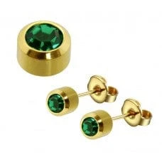 May (Emerald) Birthstone Earrings