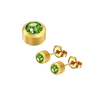 August (Peridot) Birthstone Earrings (W)