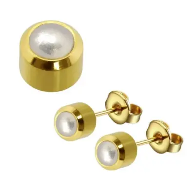 Natural Look White Pearl Gold