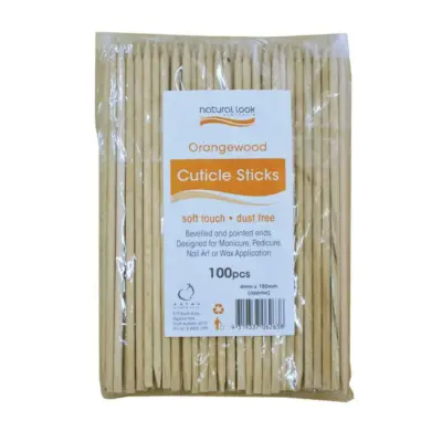 Orangewood Cuticle Sticks - 100pk