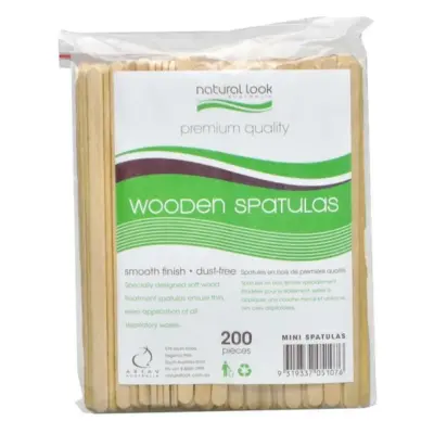 Natural Look Wooden Spatulas (Mini)