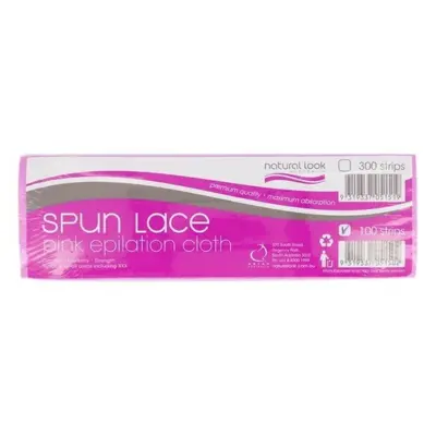 Natural Look Spun Lace Pink Epilation Cloth - 100pk