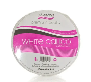 Natural Look White Calico Epilation Cloth - 100mm roll