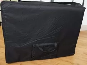 70cm Black Massage Table with Wood Legs + Deluxe Carry Bag