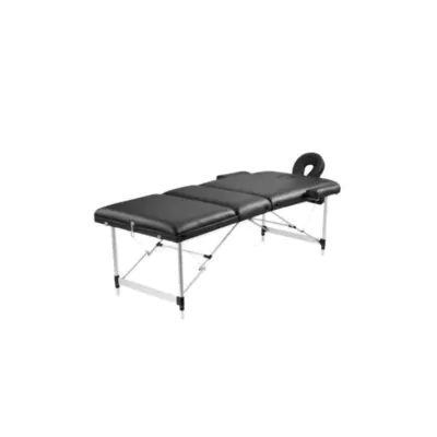 70cm Black Massage Table with Aluminum Legs + Deluxe Carry Bag