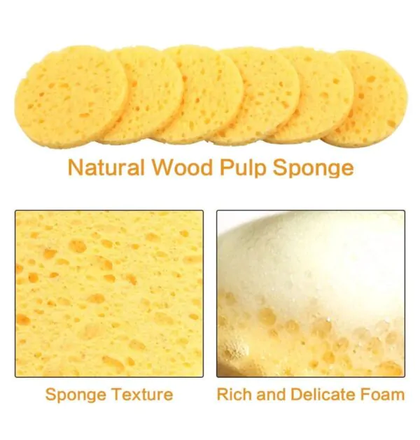 Facial Sponge - Yellow - Pack of 10 - Image 3