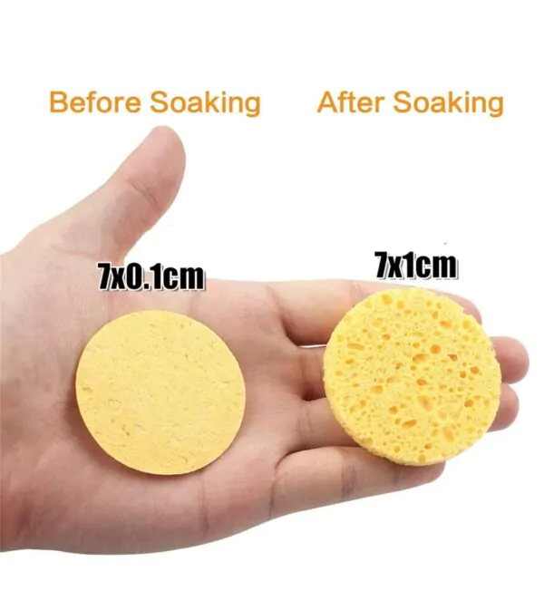 Facial Sponge - Yellow - Pack of 10 - Image 2