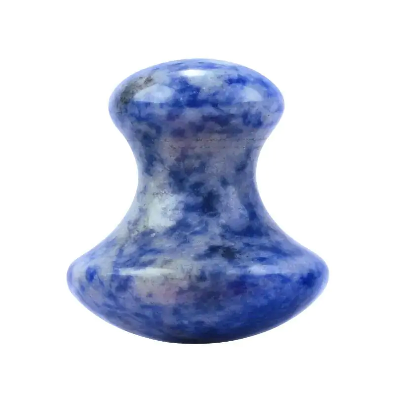 Mushroom Shape Blue Spot Jasper Gua Sha - Image 2