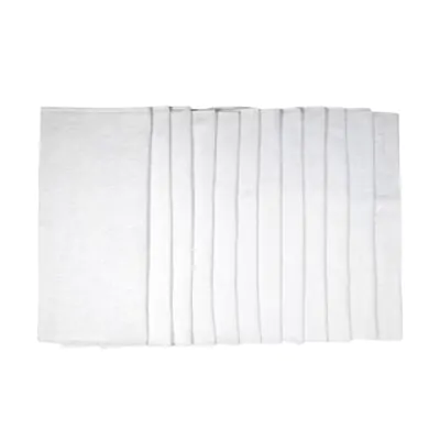 12 pack Facial Towels - Cotton Terry - White