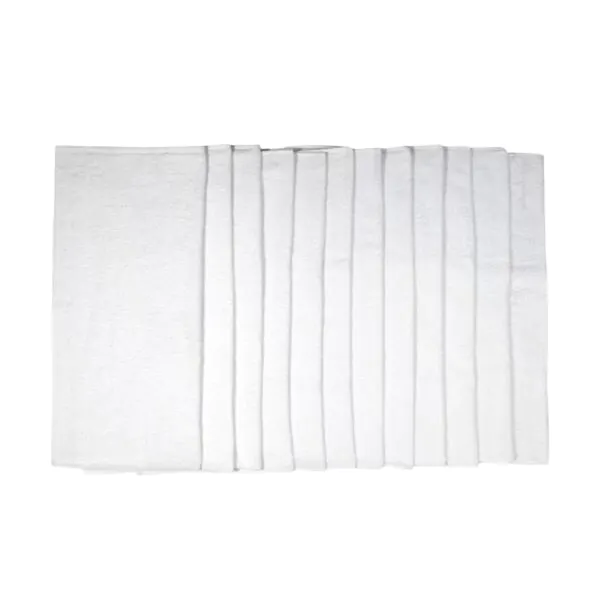 12 pack Facial Towels - Cotton Terry - White