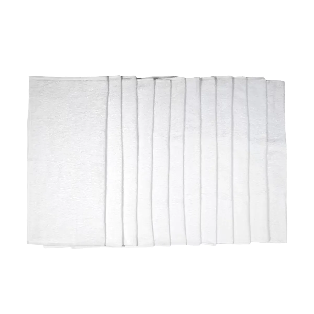 12 pack Facial Towels - Cotton Terry - White