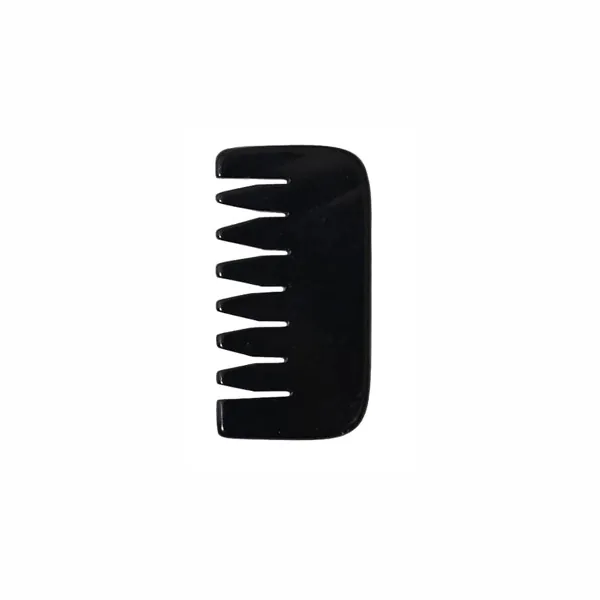 8.3 cm Square Black Obsidian Comb