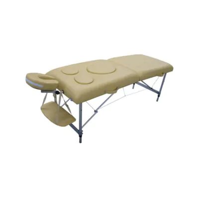 70cm Extra Plush Cream Pregnancy Massage Table with Aluminum Legs + Deluxe Carry Bag