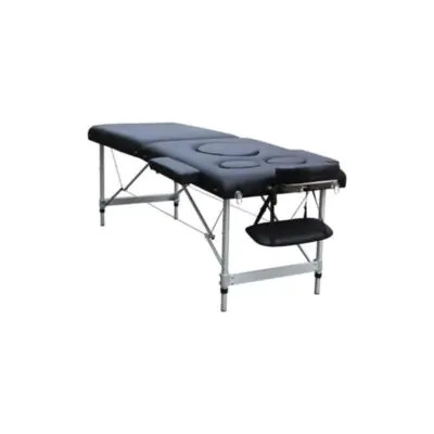 70cm Extra Plush Black Pregnancy Massage Table with Aluminum Legs + Deluxe Carry Bag