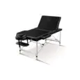 70cm Black Extra Plush Massage Table with 3-section adjustable backrest