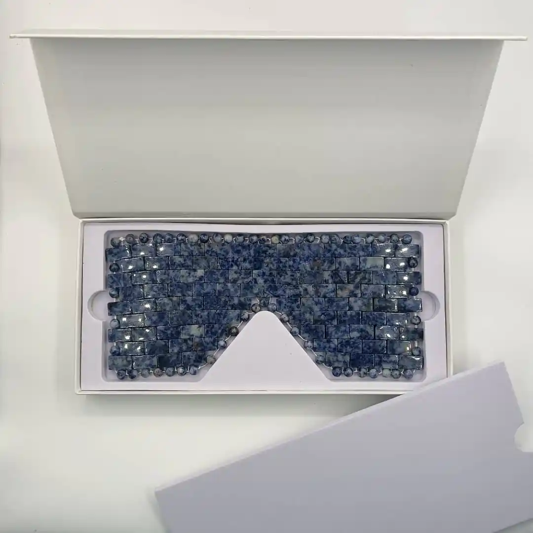 Blue Spotted Jasper Eye Mask