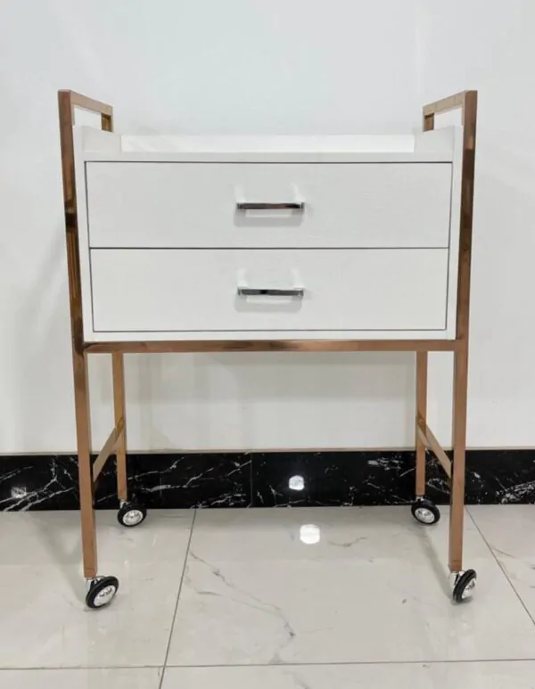 Gold and White 2 Draw Spa Trolley