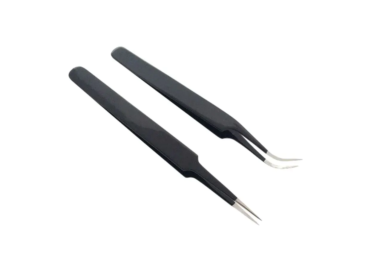 2 pces Eyelash Extension Tweezers