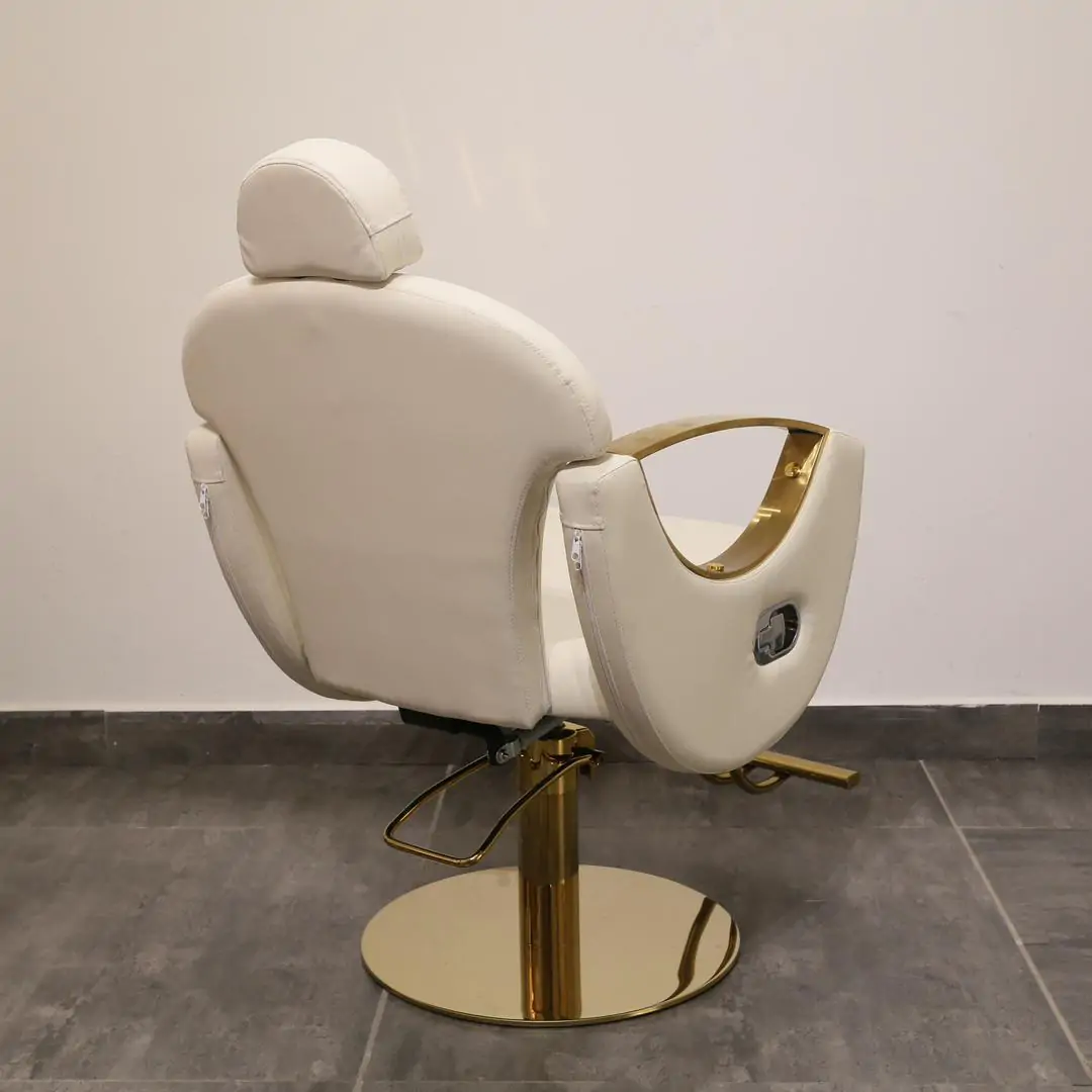 Lily Reclining Salon Chair White - Image 2